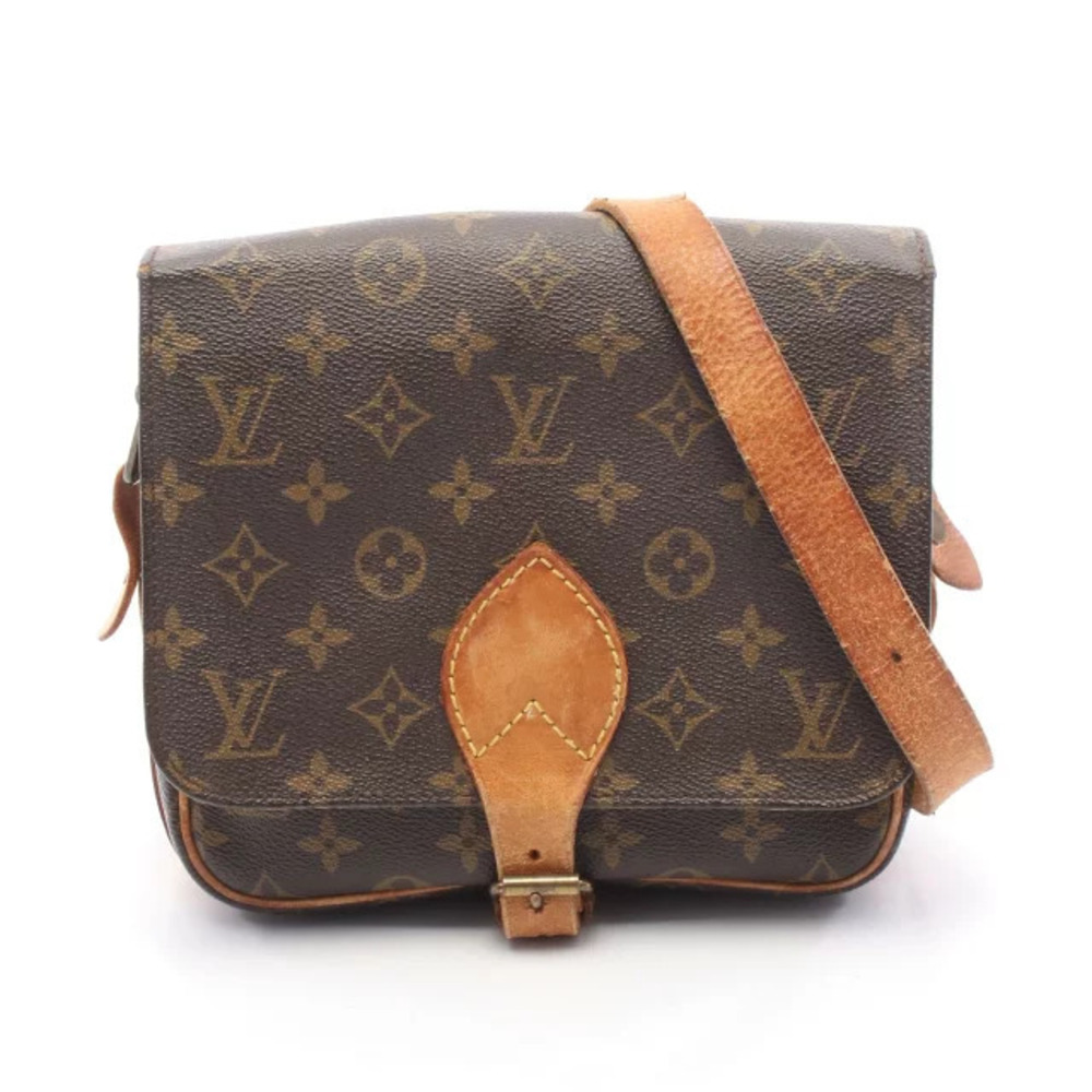 Louis Vuitton Cartouchiere Shoulder Bag Canvas Leather Monogram Brown